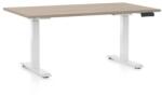Rauman OfficeTech C állítható magasságú asztal, 120 x 80 cm, fehér alap, tölgy