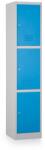 Rauman Fém szekrény - 3 doboz, 38 x 45 x 185 cm, hengerzár, kék - ral 5012