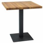 SIGNAL MEBLE Puro étkezőasztal 80 x 80 cm - furnérlap, tölgy / fekete