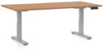 Rauman OfficeTech D állítható magasságú asztal, 160 x 80 cm, szürke alap, bükkfa