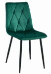  Scaun de sufragerie din catifea verde inchis LIBRA