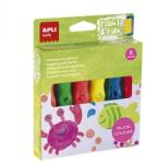 APLI Tempera készlet, ecsetvégű tubusban, APLI Kids "Paint&Fun", 6 különböző neon szín (LCA19418)