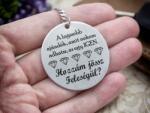 R. M. ékszer Hozzám jössz feleségül acél medálos kulcstartó (14042-RM-K)
