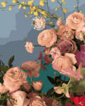 Oh Art Set pictura pe numere, cu sasiu, Trandafiri delicati, 40x50 cm (ANG152) Carte de colorat