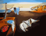 Oh Art Set pictura pe numere, cu sasiu, Persistenta memoriei - Salvador Dali, 40x50 cm (GX3980) Carte de colorat