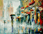Oh Art Set pictura pe numere, cu sasiu, Oras in ploaie, 40x50 cm (GX5364) Carte de colorat