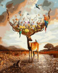 Oh Art Set pictura pe numere, cu sasiu, Animale fantastice, 40x50 cm (GX42379) Carte de colorat