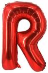 Teno Balon in Forma de Litera R Teno®, metalizat, pentru Petreceri/Aniversari/Evenimente, rezistent, folie, rosu, 40 cm
