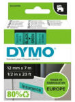 DYMO Feliratozógép szalag Dymo D1 S0720590/45019 12mmx7m, ORIGINAL, fekete/zöld (S0720590) - bestoffice
