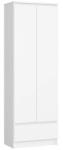 Artool Dulap, placa laminata, 1 sertar, 4 rafturi, 2 usi, alb, 60x35x180 cm (166301-AK) - jollymag Garderoba