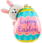 PartyPal Húsvéti tojás, nyuszival fólia lufi, 72*81 cm