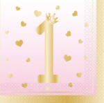 Születésnap Első születésnap Pink Ombre szalvéta 16 db-os 33x33 cm
