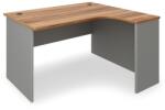 Rauman SimpleOffice ergonomikus asztal 140 x 120 cm, jobb, dió / szürke