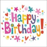 Ambiente Birthday wishes papírszalvéta 33x33cm, 20db-os