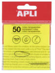 APLI Öntapadó jegyzettömb, átlátszó, vízálló, 75x75 mm, 50 lap, APLI, sárga (LCA19569) - bestoffice