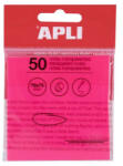 APLI Öntapadó jegyzettömb, átlátszó, vízálló, 75x75 mm, 50 lap, APLI, rózsaszín (19570) - iroszer24