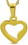 Steeel. hu - Nemesacél ékszer webáruház Arany színű szív alakú nemesacél medál