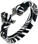 Steeel. hu - Nemesacél ékszer webáruház Zebra mintás bőr karkötő, horgony kapoccsal - steeel - 5 490 Ft
