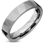 Steeel. hu - Nemesacél ékszer webáruház Wolfrám karbid gyűrű, háromszögre csiszolt mintával