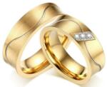 Steeel. hu - Nemesacél ékszer webáruház Arany színű nemesacél gyűrű, cirkónia kristállyal - steeel - 8 990 Ft