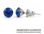 Steeel. hu - Nemesacél ékszer webáruház Jazzy kék SWAROVSKI® kristályos fülbevaló "Sagittarius" - Kerek Capri Blue