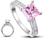 Steeel. hu - Nemesacél ékszer webáruház 925 ezüst gyűrű négyzet alakú lila gyémánttal