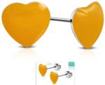 Steeel. hu - Nemesacél ékszer webáruház Narancssárga színű, szív alakú nemesacél fülbevaló
