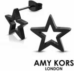 Steeel. hu - Nemesacél ékszer webáruház Amy Kors London® Cady Star - Fekete színű, csillag alakú nemesacél fülbevaló