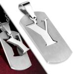 Steeel. hu - Nemesacél ékszer webáruház Army - "Y" betűs ezüst színű nemesacél medál