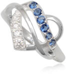 Steeel. hu - Nemesacél ékszer webáruház Szív alakú ezüst gyűrű kék cirkónia kristállyal - steeel - 15 750 Ft