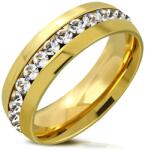 Steeel. hu - Nemesacél ékszer webáruház Arany színű nemesacél gyűrű, cirkónia kristállyal - steeel - 6 290 Ft