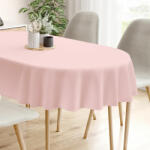 Goldea față de masă 100% bumbac roz pudră - ovală 120 x 160 cm Fata de masa