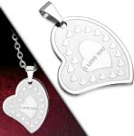 Steeel. hu - Nemesacél ékszer webáruház Ezüst színű szív alakú nemesacél medál