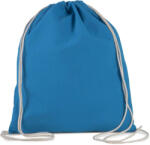 Kimood kisméretű tornazsák-hátizsák organikus pamutból KI0147, Tropical Blue