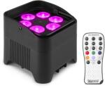 BeamZ BBP96S Proiector PAR de lumini cu baterie, 6x12W, RGBWA-UV, WDMX, negru, BeamZ (150.591)
