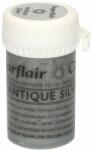 Sugarflair Colours Colorant gel Satin Antique Silver - Argintiu strălucitor 25 g