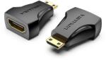 Vention mini HDMI/M - HDMI/F (4K, fekete), adapter