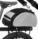 Trizand Kerékpár csomagtartó táska, fényvisszaverő csíkkal, tépőzáras, vízálló