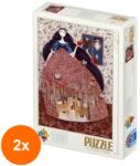 D-Toys Set 2 x Puzzle 1000 Piese D-Toys, Alba ca Zapada de Kurti Andrea (OTD-2xTOY-72870-01) Puzzle