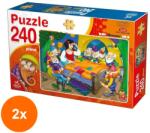 DEICO Set 2 x Puzzle 240 Piese, Deico, Alba ca Zapada (OTD-2xTOY-76595) Puzzle
