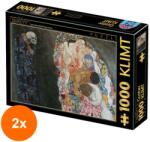 D-Toys Set 2 x Puzzle 1000 Piese D-Toys, Gustav Klimt, Death and Life (OTD-2xTOY-66923-10) Puzzle