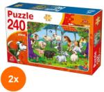 DEICO Set 2 x Puzzle 240 Piese, Deico, Animale de la Ferma (OTD-2xTOY-76625) Puzzle