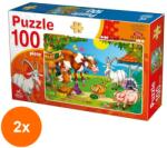 DEICO Set 2 x Puzzle 100 Piese, Deico, Animale la Ferma (OTD-2xTOY-76601) Puzzle