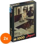 D-Toys Set 2 x Puzzle 1000 Piese D-Toys, Edgar Degas, In a Café (OTD-2xTOY-72801-01) Puzzle