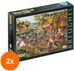 D-Toys Set 2 x Puzzle 1000 Piese D-Toys, Bruegel cel Tanar, Primavara (OTD-2xTOY-66947-01) Puzzle