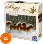 D-Toys Set 2 x Puzzle 239 Piese in Forma de Cai, Magic of the Horses Haflingers 4, D-Toys (OTD-2xTOY-65933-04) Puzzle