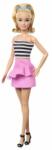 Mattel Barbie: Fashionista 65. évfordulós baba fekete-fehér csíkos topban (HRH11) - jatekbolt