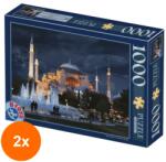 D-Toys Set 2 x Puzzle 1000 Piese D-Toys, Hagia Sophia, Turcia (OTD-2xTOY-64301-11) Puzzle