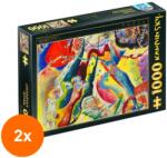 D-Toys Set 2 x Puzzle 1000 Piese D-Toys, Wassily Kandinsky, Painting with Red Spot (OTD-2xTOY-72849-02) Puzzle
