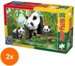 D-Toys Set 2 x Puzzle 35 Piese, D-Toys, Animale Salbatice, Ursi Panda (OTD-2xTOY-60198-04) Puzzle